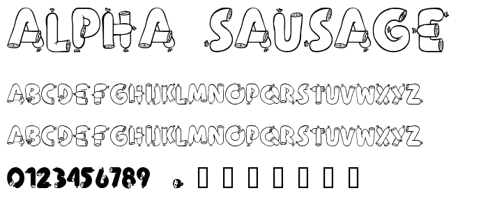 Alpha Sausage font